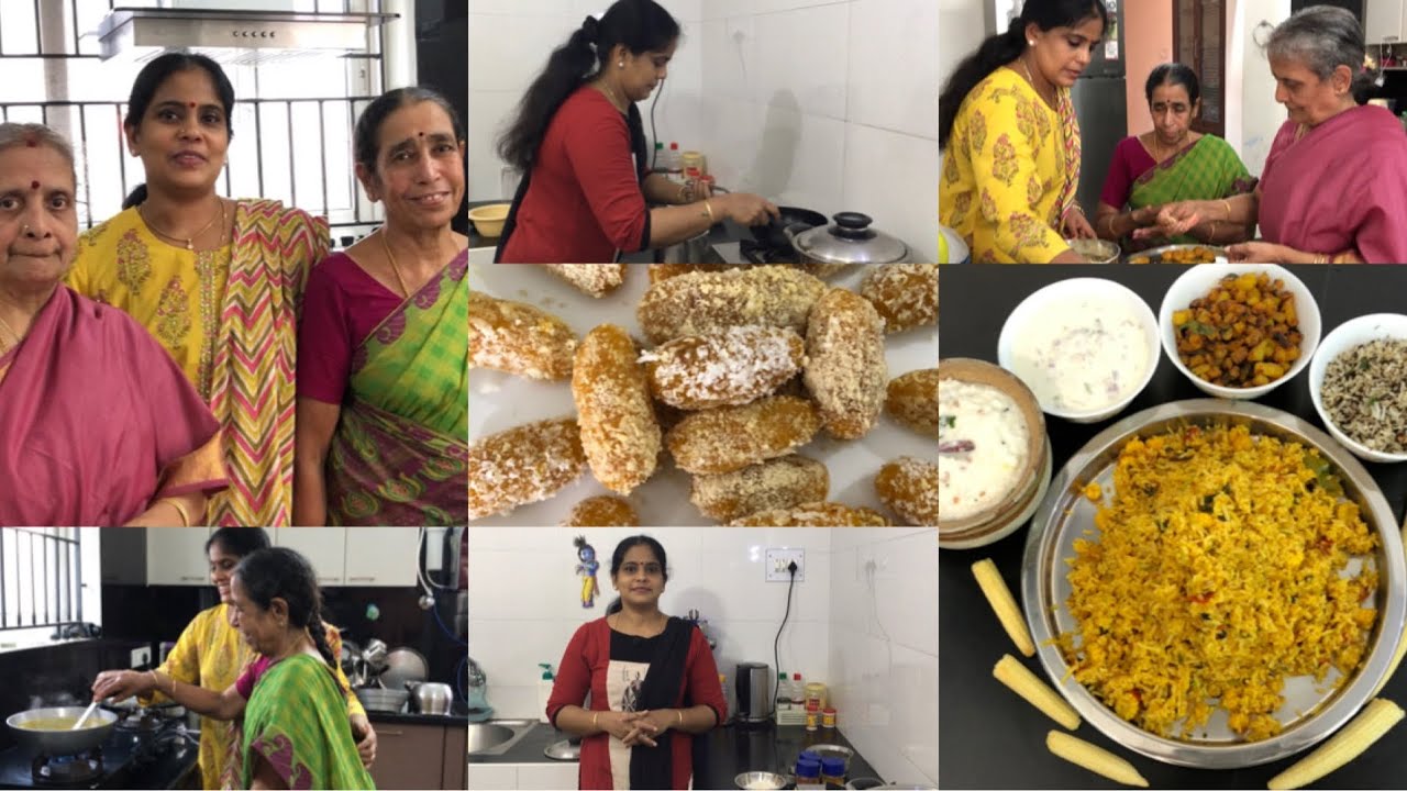 Weekend vlog/Babycorn Rice/Mango Sweet Roll/Vepamboo Rice/Curd Rice/Potato Fry