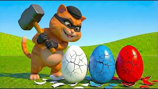 Naughty Cat Stole The Eggs Emergency At The Farm Old Farmer Call Police