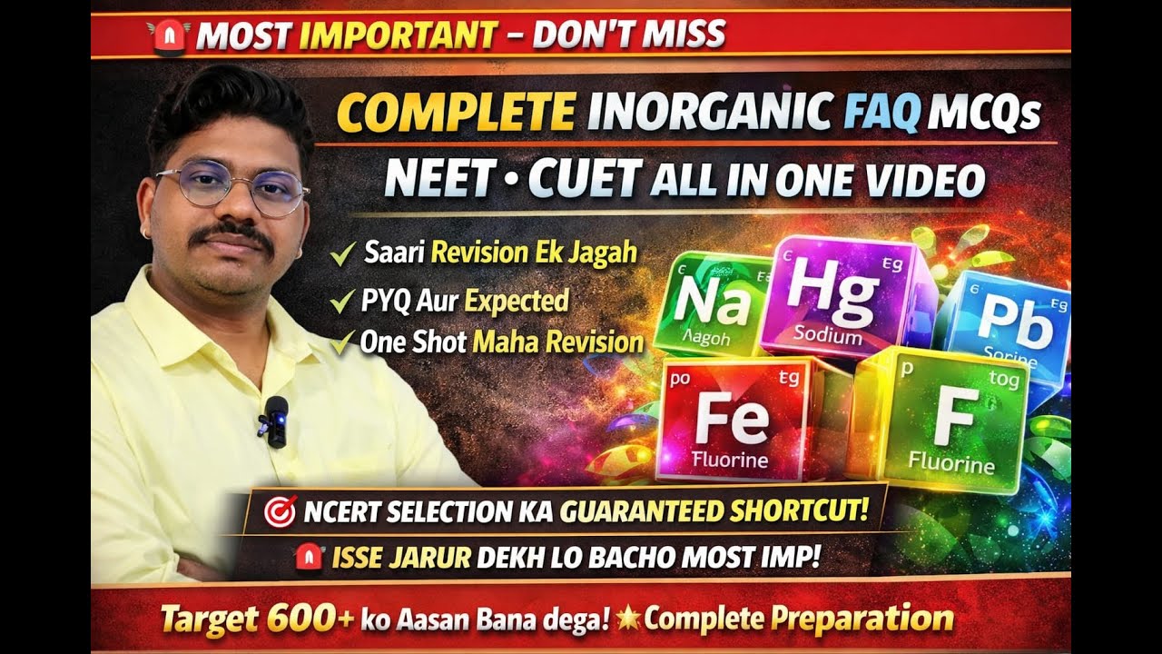 COMPLETE INORGANIC MCQ NEET CUET PART 3
