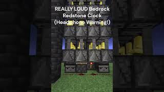 REALLY LOUD Bedrock Redstone Clock in Minecraft