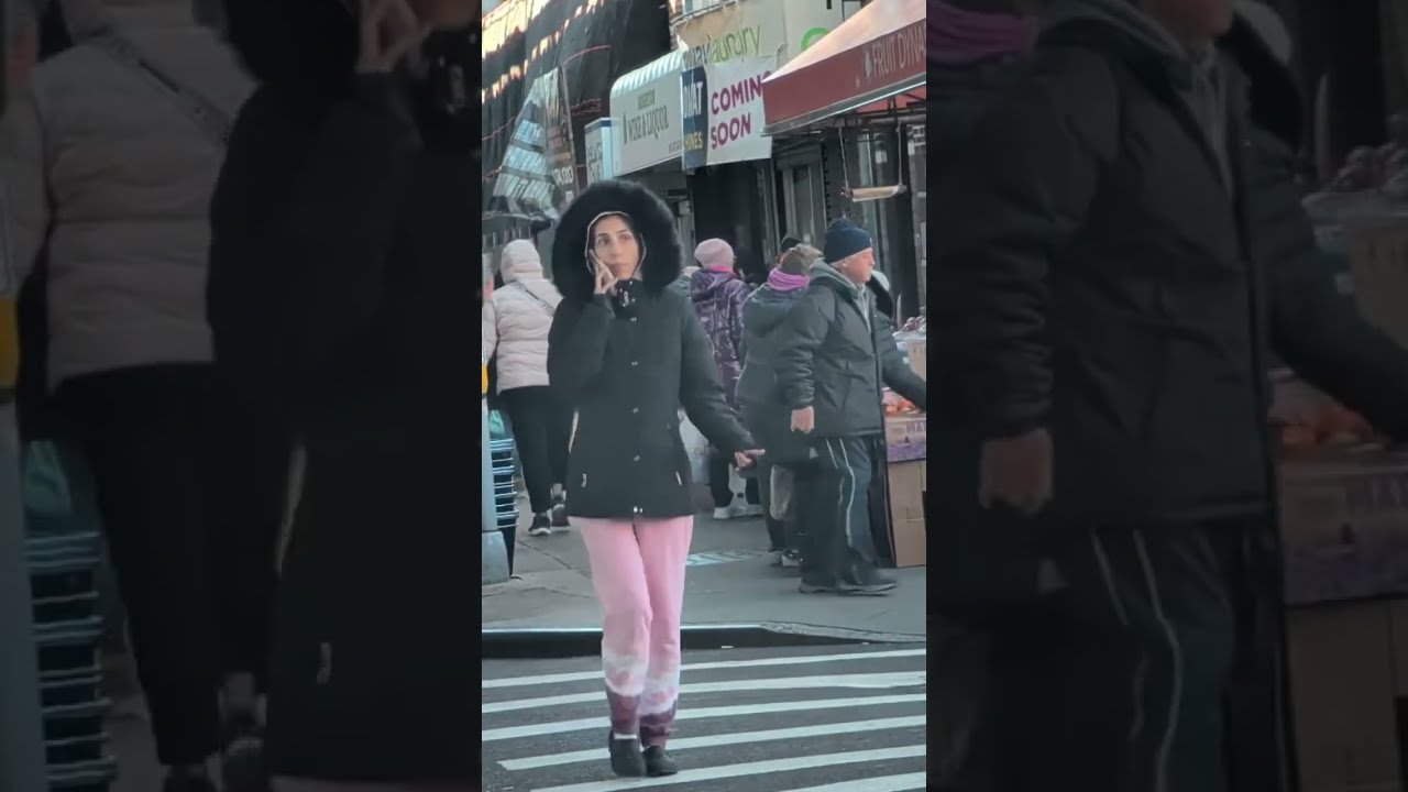 NYC Зимние будни на Брайтон Бич Walking Street 