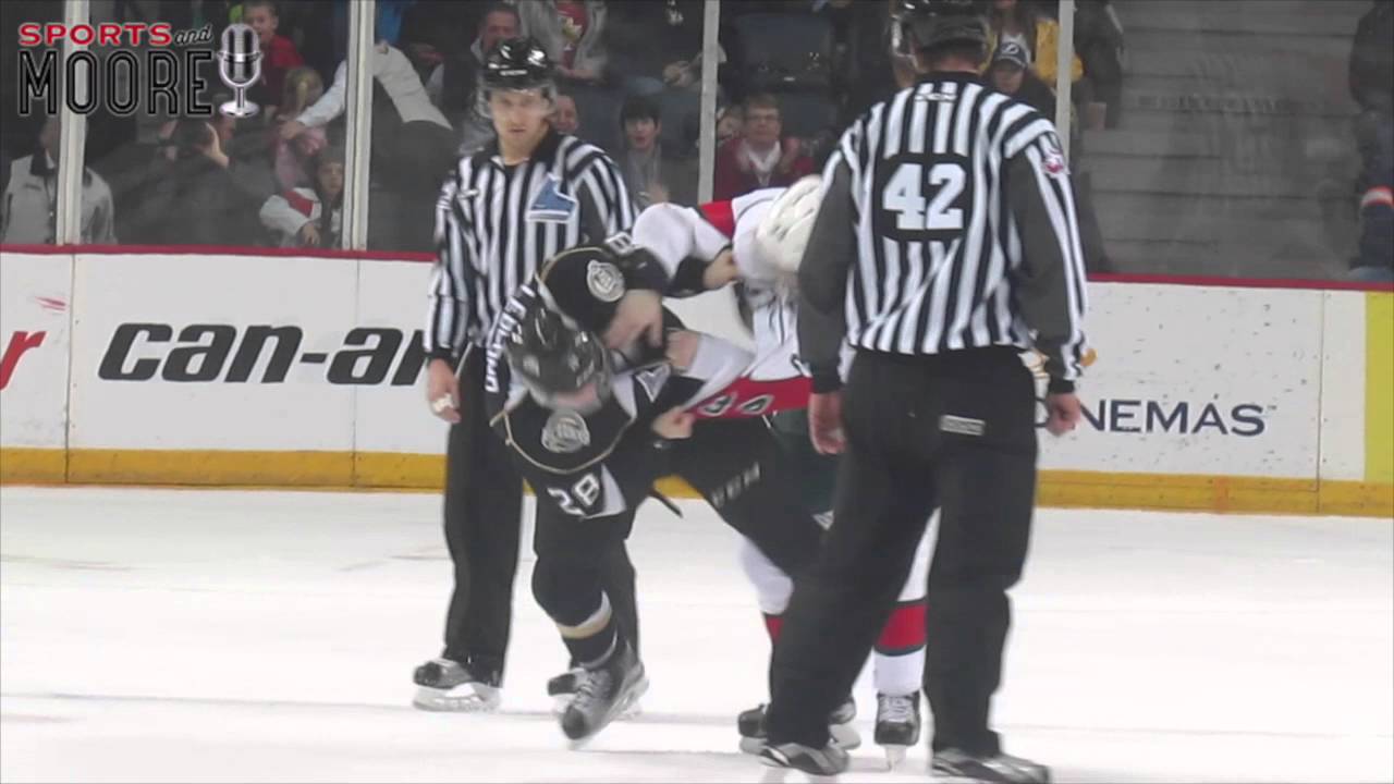 Kelly Bent and Nicolas Leblond drop the gloves