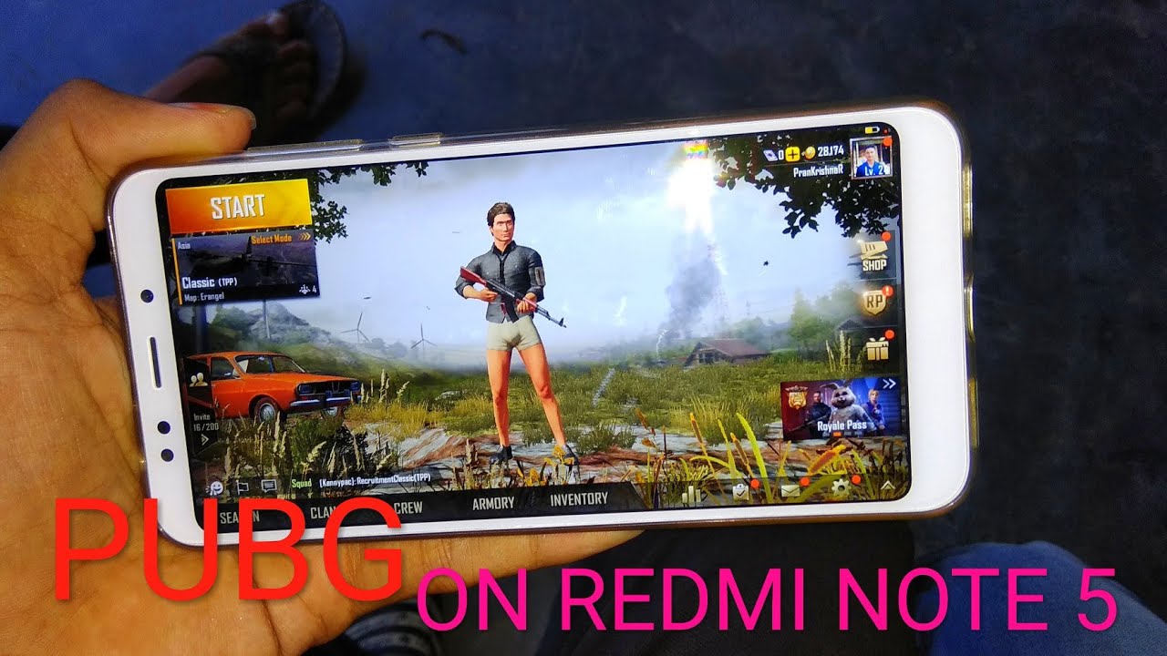 No Lagging Pubg On Redmi Note 5 Super Game Test Youtube - youtube premium