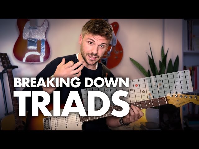 Using TRIADS to UNLOCK THE FRETBOARD - Full Guitar Method class=