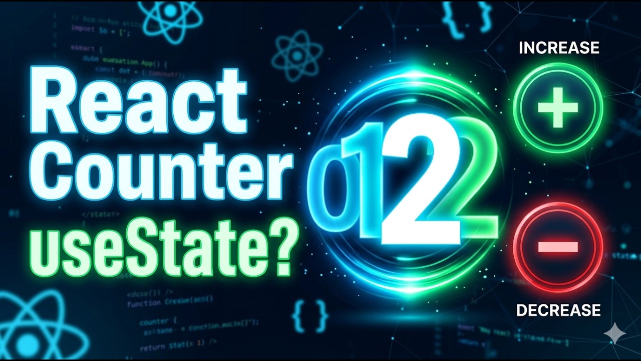 React Counter App Explained | useState Hook for Beginners - YouTube