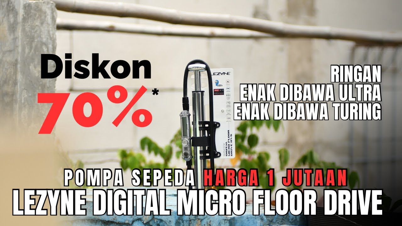 UNBOXING POMPA SEPEDA REKOMENDASI UNTUK GOWES JAUH | LEZYNE DIGITAL MICRO FLOOR DRIVE HVG