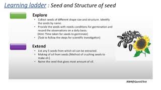 Quest2Test - Teaching resource-Science - Grade 5   Structure of seed