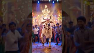 Cow dance and cow buffalo fight home #youtubeshorts