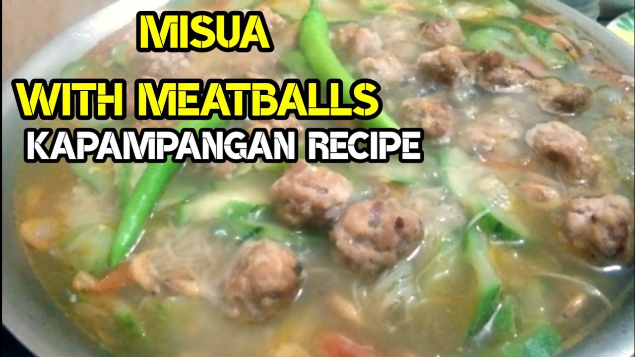 How to cook misua with meatballs/ kapampangan recipekeni tv YouTube