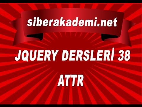 38. Gün - JQuery Dersleri  38 - Attr