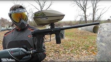 Planet Eclipse Etha 2 Paintball Gun with Spire III loader shooting