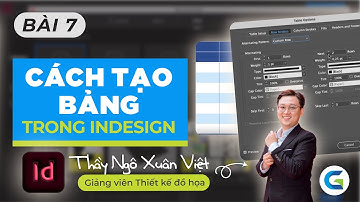 INDESIGN - BÀI 7 - CÁCH TẠO BẢNG TRONG INDESIGN