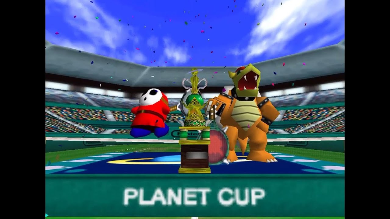 Mario Tennis 64 Doubles Planet Cup - Shy Guy and Bowser