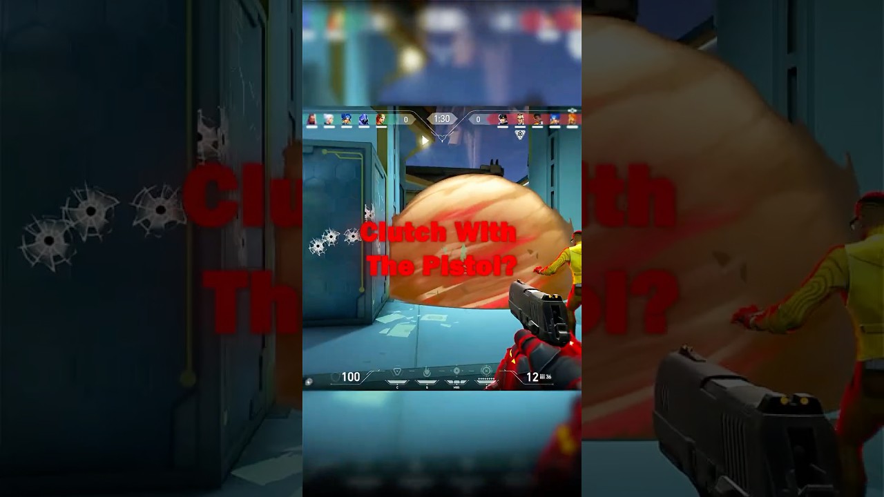 Valorant Pistol Clutch 🔫 Insane 1vX Play | Shorts