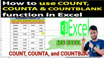 MS Excel - COUNT, COUNTA, COUNTBLANK Function | Use of COUNT, COUNTA, COUNTBLANK in Microsoft Excel