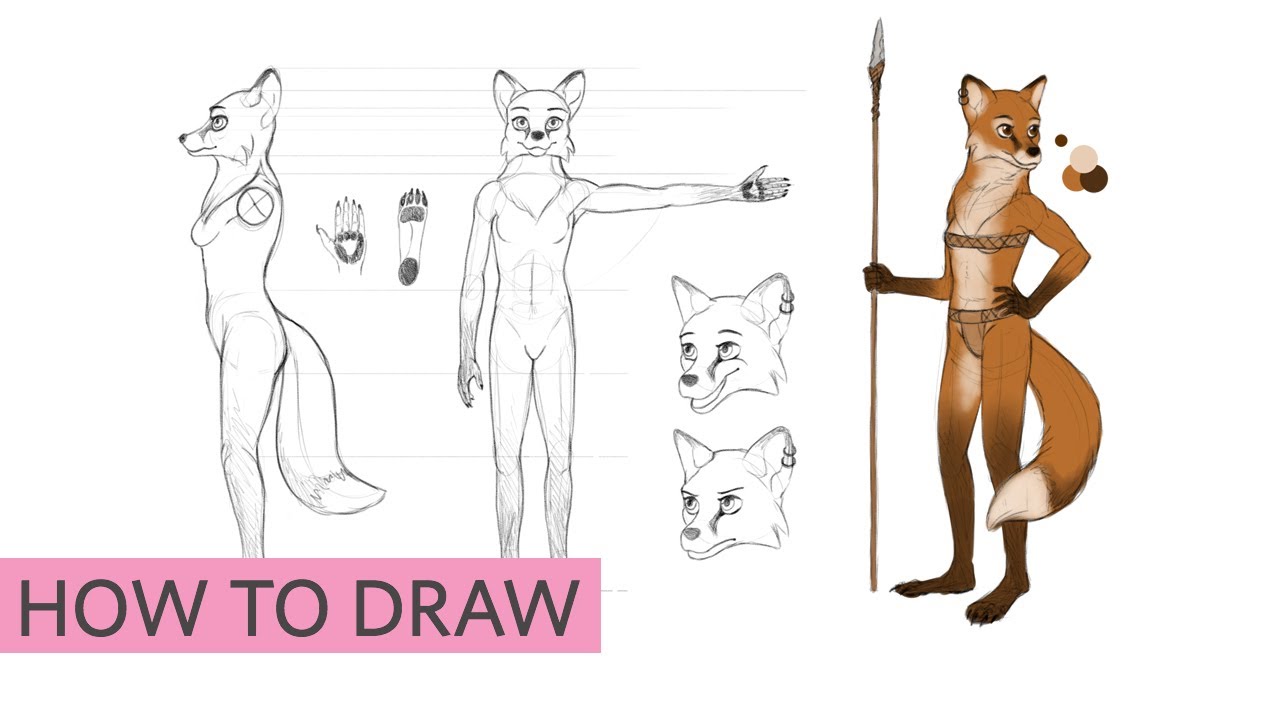 how to draw anthro wolf furry