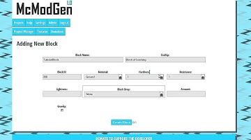 Minecraft 1.8 Modding with McModGen Tutorial - Creating Blocks and Projects