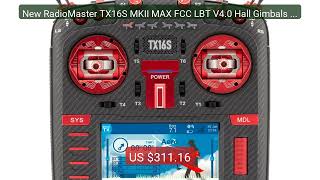 New RadioMaster TX16S MKII MAX FCC LBT V4.0 Hall Gimbals Radi... — Amazing Value 2026 | Must Have!