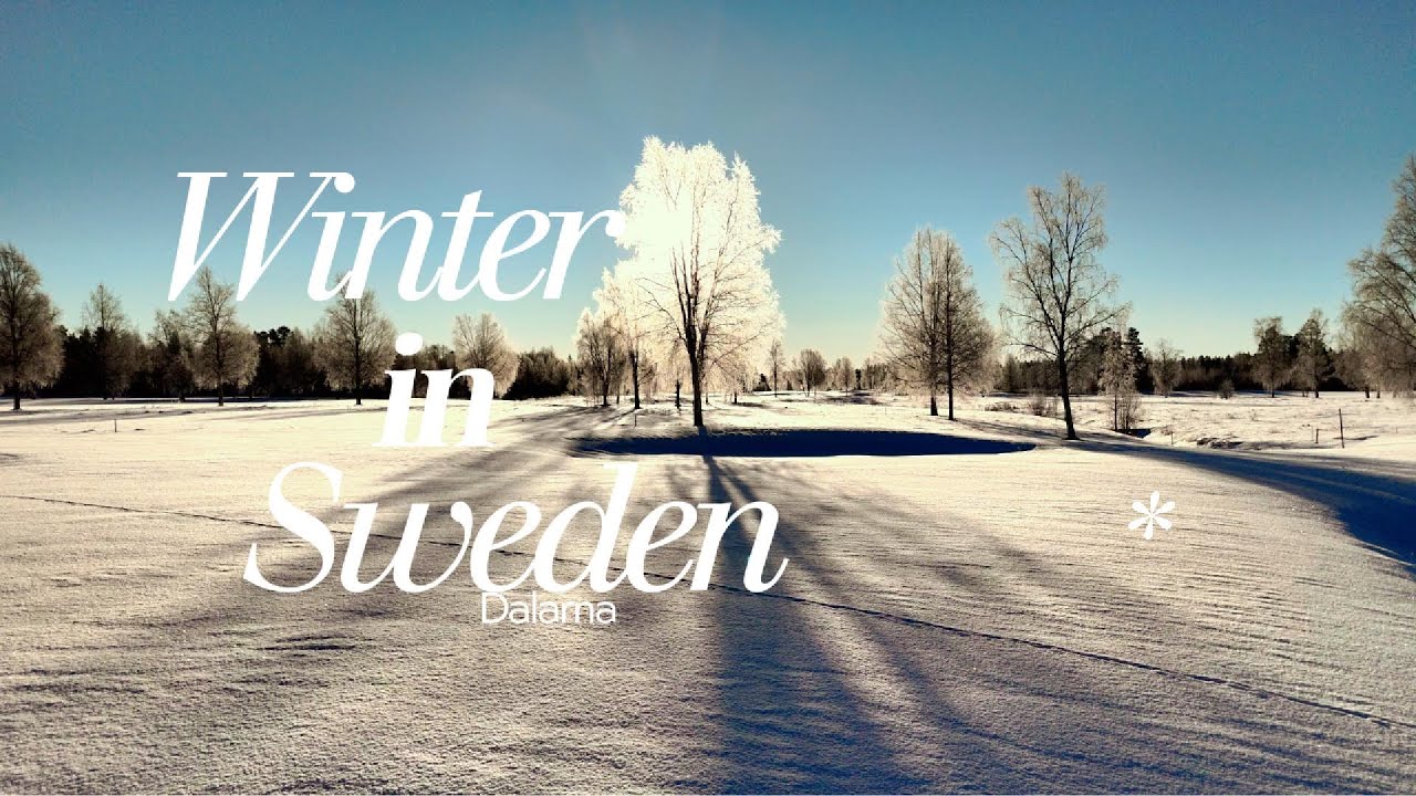 Winter in Sweden relax music and drone shots