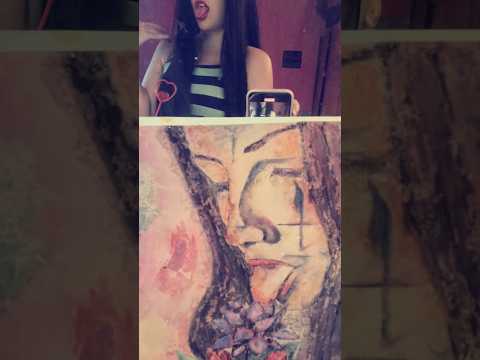 Bad mirror, watercolor portrait #watercolor #art #foryou