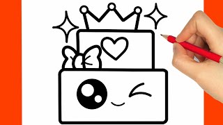 COME DISEGNARE UNA TORTA KAWAII