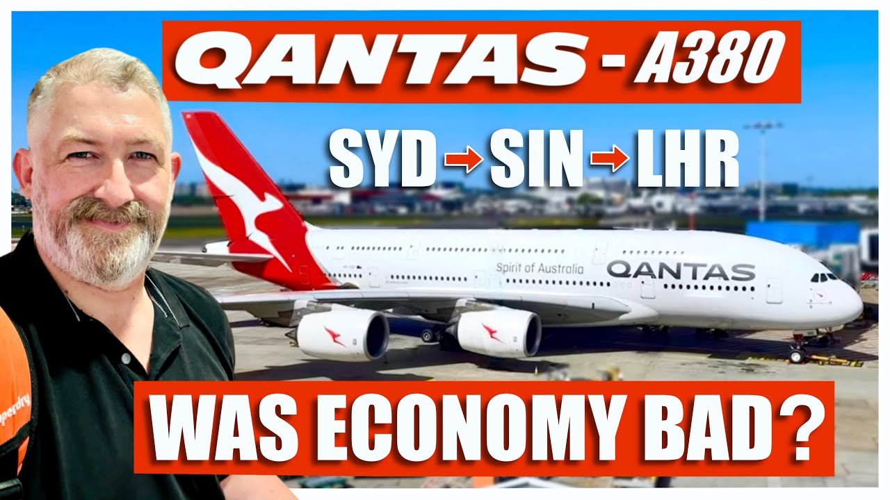 QANTAS A380 Economy Class | Sydney to London via Singapore QF1 | Australia Travel Day Vlog review