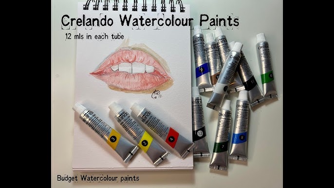 CHEAPEST watercolor set - LIDL (Crelando) 48 half pans watercolor review -  YouTube