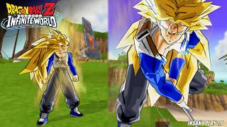 Dragon Ball Z Infinite World Mirai Trunks (Jovem) Ssj3 Mod Vs Android 16