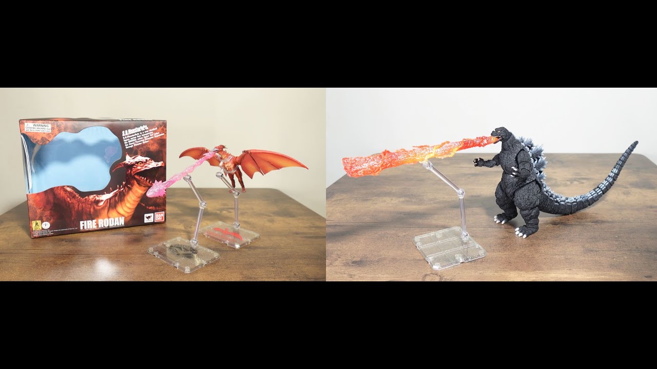 S.H. Monsterarts Fire Rodan Heisei Era Plus Godzilla Red Spiral