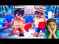 I challenged my brother for boxing fight in roblox