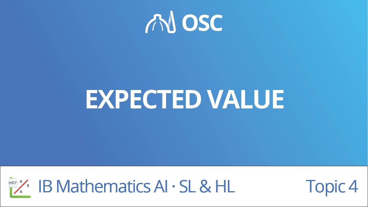 ⁣Expected value [IB Maths AI SL/HL]
