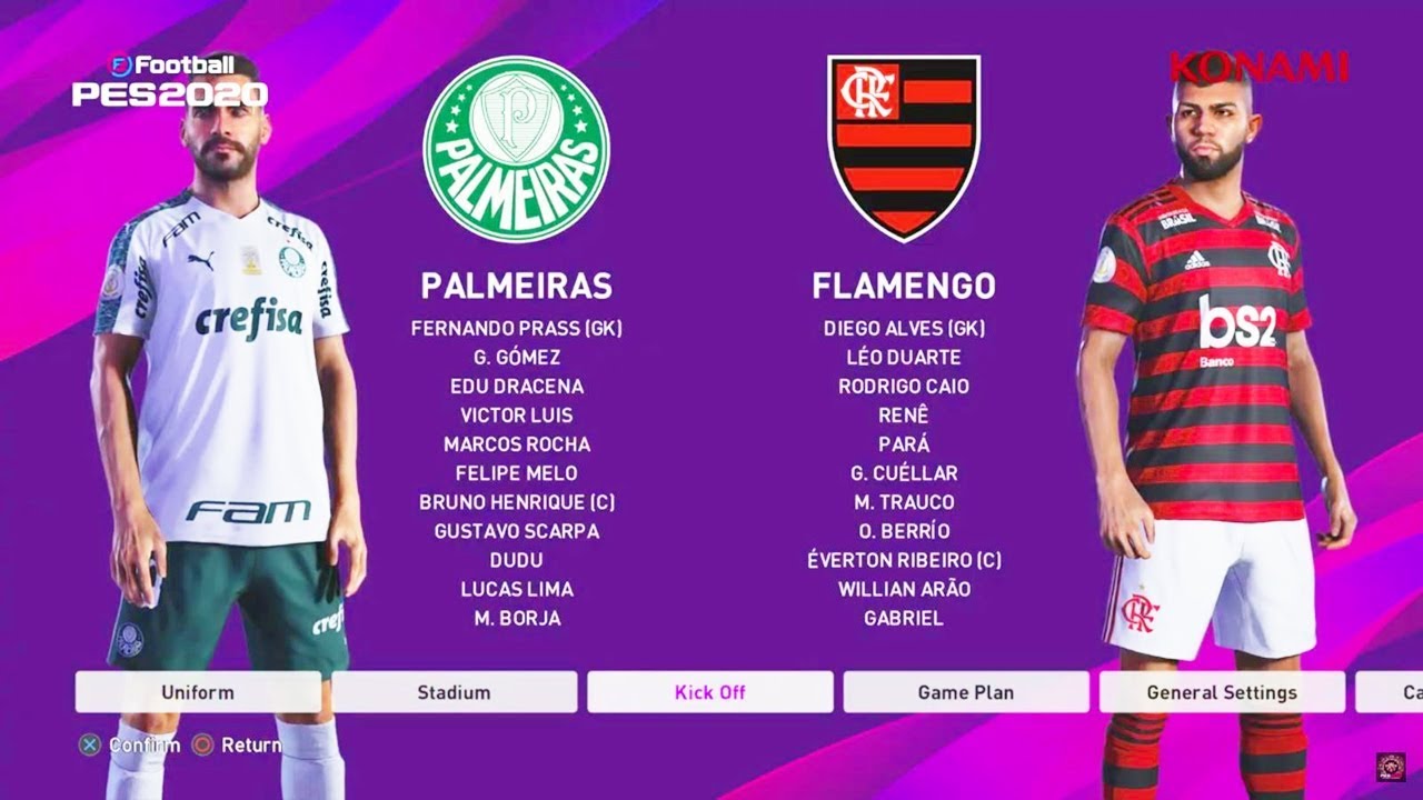 Resultado de imagem para palmeiras flamengo corinthians pes