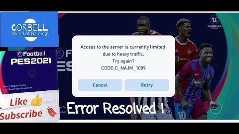 PES 2021 android error CODE: C_NAJM_1009 easily fixed.