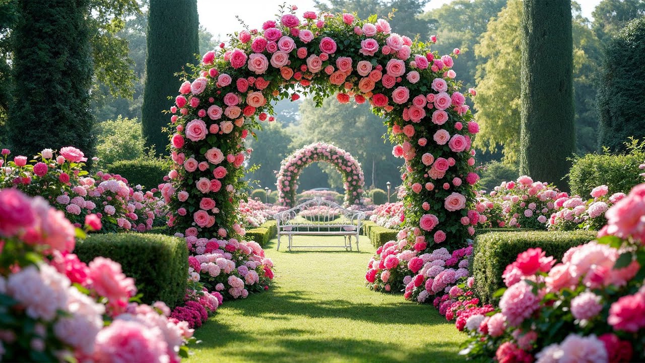 Совершите расслабляющую прогулку по самому красивому цветочному саду 🌸 Вдохновение для прекрасного с