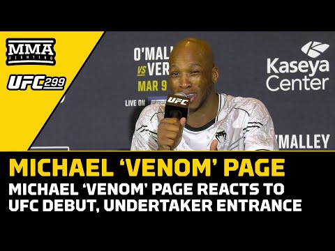 Michael ?Venom? Page Reacts To UFC Debut, Undertaker Entrance | UFC 299 | MMA Fighting