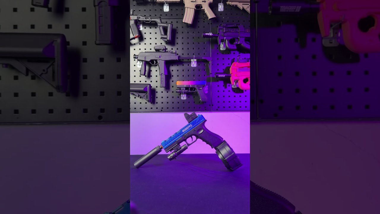 Игрушечный пистолет Glock17 Blue Гель Бластер на Орбизах +