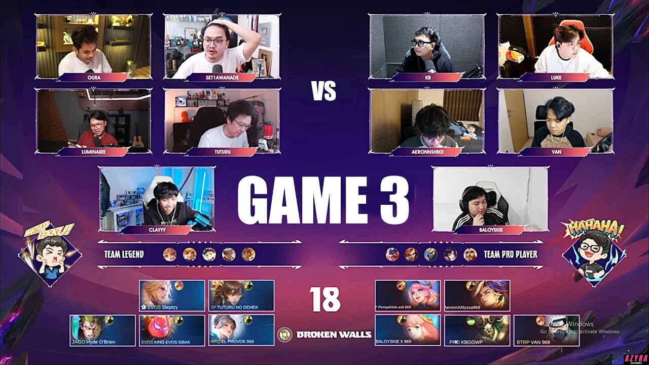 Team Legends vs Team Pro Player Game 3 - Next MLBB 2025 Fun Match