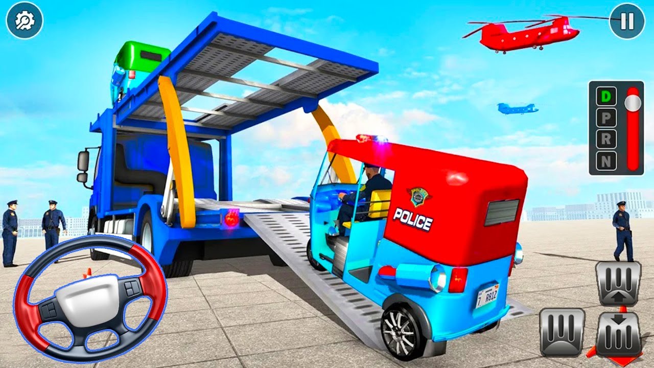Police Tuk Tuk Transporter - Police Transport Games - Android GamePlay