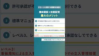 ドローン技能証明+機体認証の３つのメリット