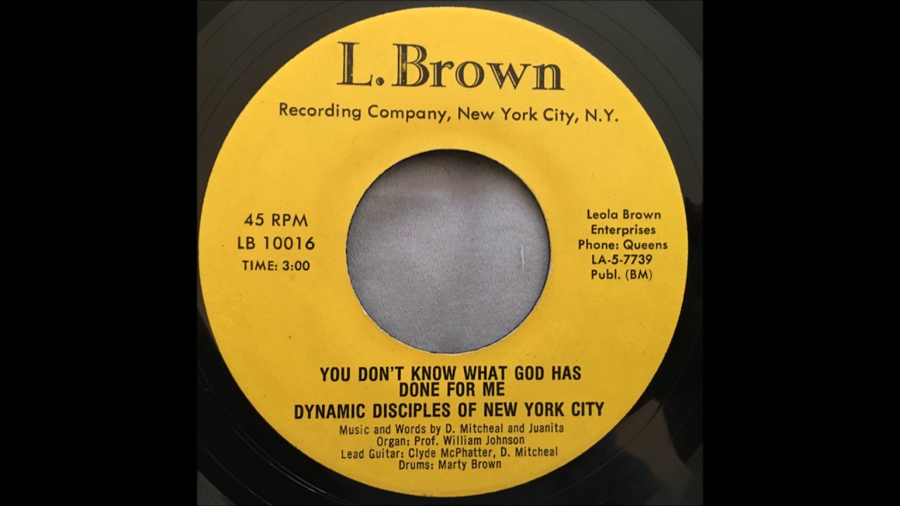 Dynamic Disciples Of New York City - You Don't Know What God Has Done For Me music festivals 2019