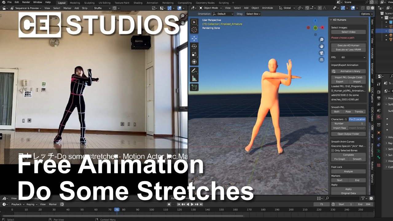 Free Animation Download - Do Some Streches - YouTube