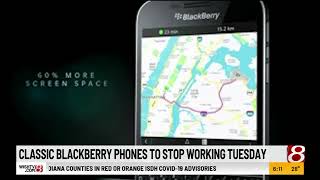 Classic Blackberry phones to stop working Tuesday
