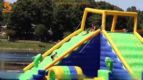 Inflatable Floating Water Sports Theme Park / Water Splash Park Installed In Milano