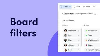 Board Filters | Monday.com Tutorials