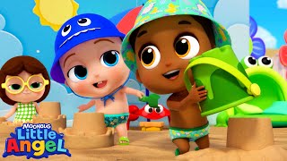 school beach day little angels kids cartoons songs nursery