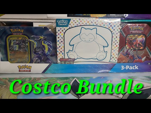 pokemon trading card game 3 pack costco TCG: Poke Ball Tins 3-Pack Exclusive (Repeat Ball, Ultr  Quaza Collect Opening Costco's 3-Pack Bundle (Scarlet