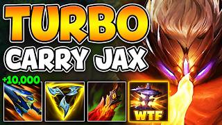 STOP PLAYING JAX WRONG! THIS BRUISER BUILD IS LITERALLY UNBEATABLE! (TURBO CARRY GAMES)