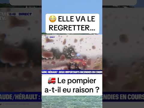 😳 Ce pompier recadre une journaliste en plein direct… Vous êtes d’accord ?
