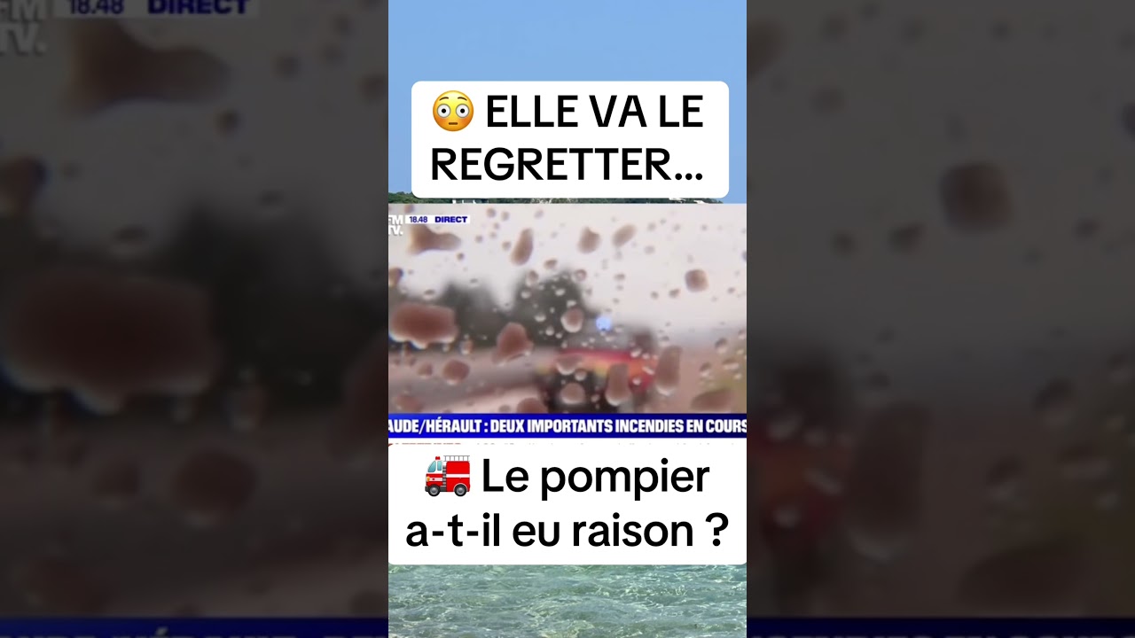 😳 Ce pompier recadre une journaliste en plein direct… Vous êtes d’accord ?