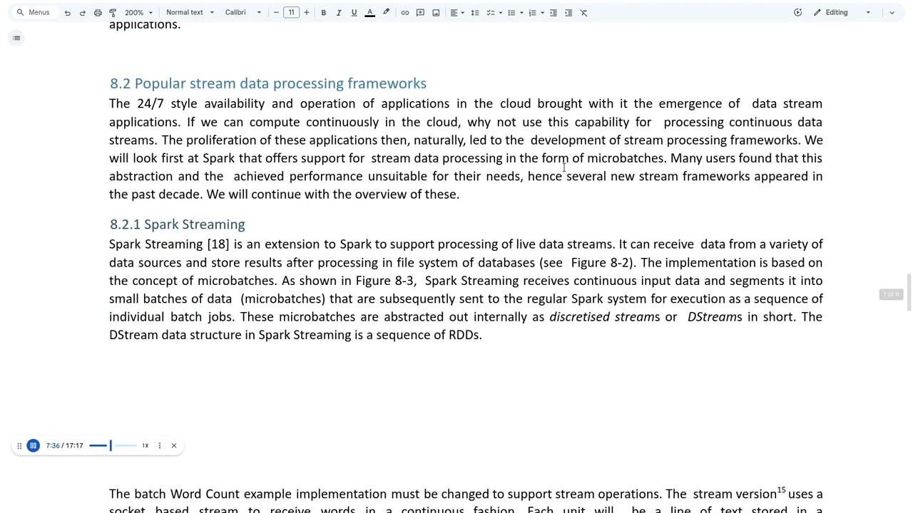 cl08 Data Stream Processing Overview and Frameworks